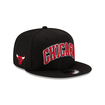 Black Chicago Bulls Hat - New Era NBA Statement Edition 9FIFTY Snapback Caps USA7462380